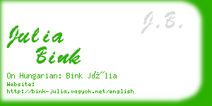 julia bink business card